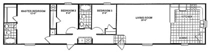 MHC singlewide model 1178-HS324 floorplan