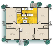 1200 sq ft office