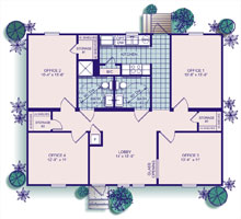 1240 sq ft office building