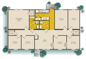 1620 sq ft office building