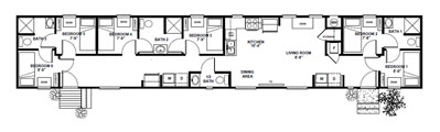 1039 sq. ft. bunkhouse